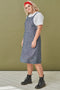Image 1 of Linen apron dress has a square neckline & two front pockets Luka from Baltic Linen